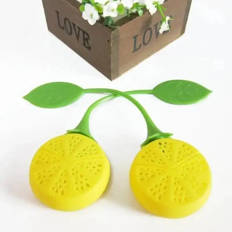 Kleines Teesieb in Zitronenform für die Küche, lebensmittelechtes Silikon-Teesieb, Zitronenverschluss, Teetassensieb, praktisches Haushaltswerkzeug