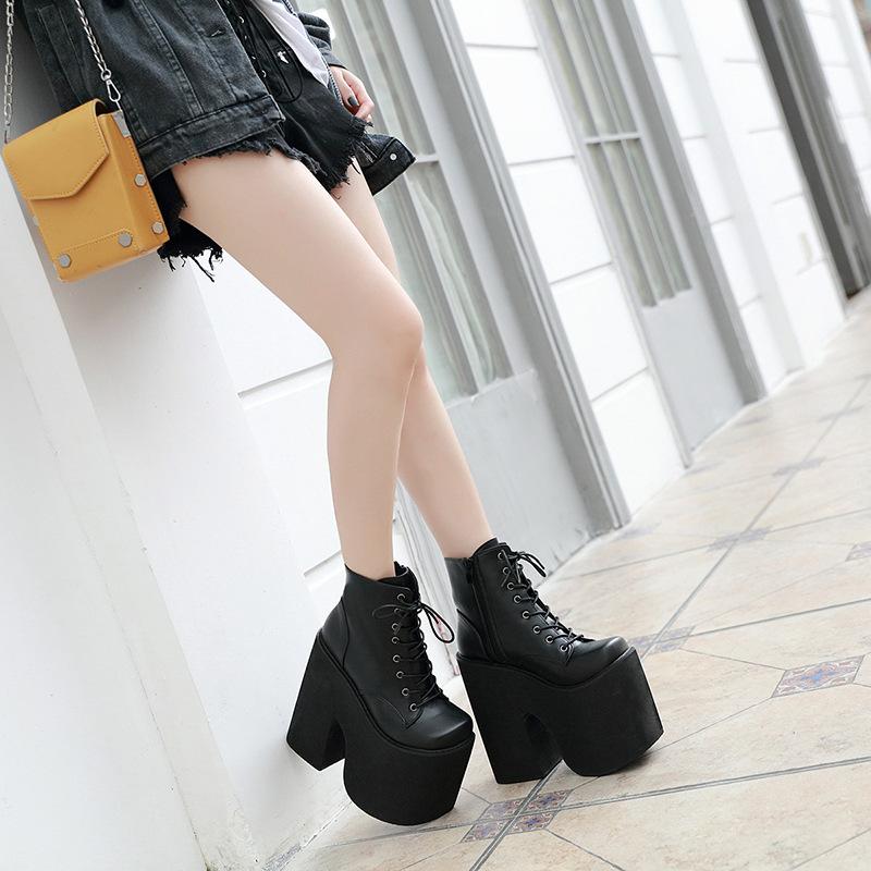 2025 Size 35-43 new 17 cm Height Heel 11.5cm Platform DJ performance women same nightclub coarse heel boots