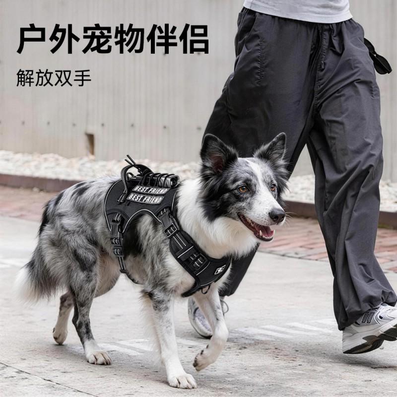 Heavy Duty Dog Harness Large Breeds Tactical Vest With Molle System Adjustable No-Pull Chest Strap Outdoor Walking
