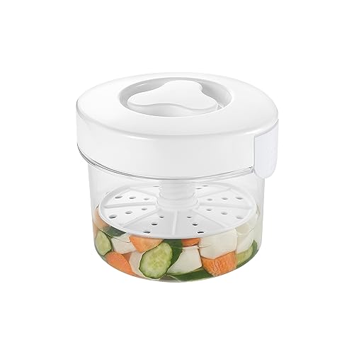 Pearl Metal Pickle Container, 1.6L, Round, Made in Japan, Kitchen Mate HC-28