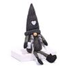 Year Round Decorative Figurines Christmas Gnome Plush Decoration with Long Legs, Faceless Handmade Fabric Cozy Winter Home Decor Doll