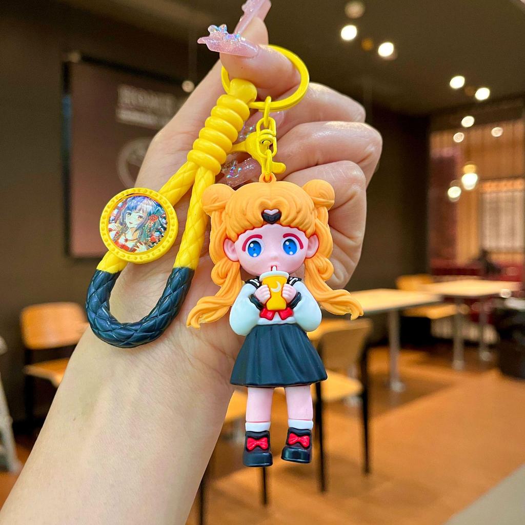 Bedårande Gris & Panda Stapelleksak Hängsmycke Nyckelring - Sött Par Bilväska Tillbehör, Perfekt Liten Gåva