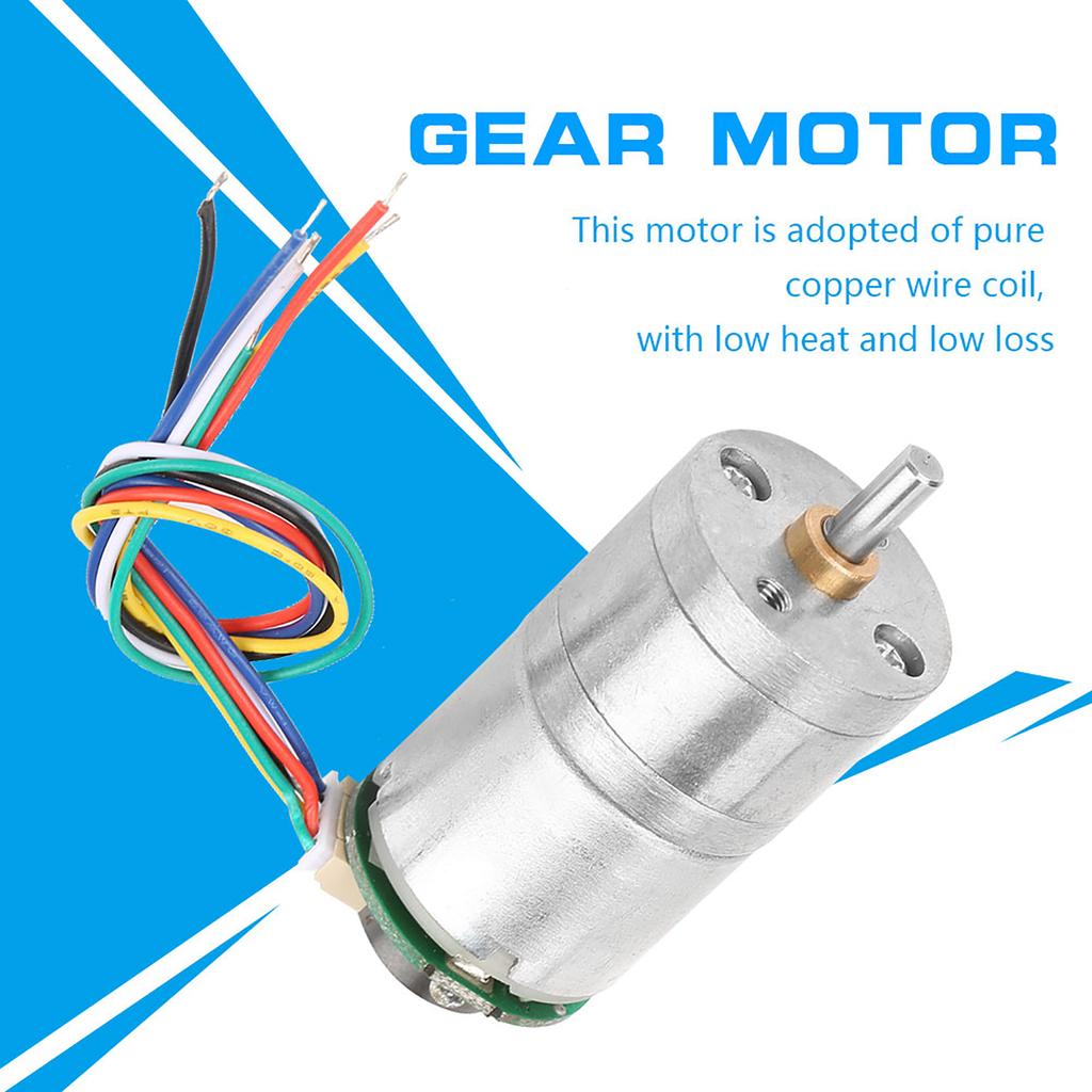 GM25 310 DC Encoder Gear Motor Metal Speed Reduction Motor (DC12V 30RMP)