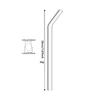 3/5/7Pcs 200*12mm Reusable Glass Straws Eco-friendly Drinking Straws for Smoothie Milkshakes Tea Juice Cocktail Straw with Brush