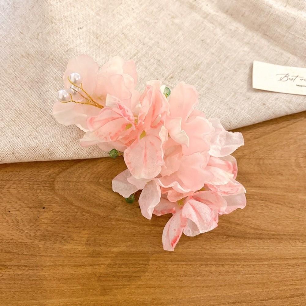 Pearl Flower Hairpin Colorful Chinese Style Hair Clip Elegant Hanfu Hair Accessories  Women