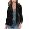 Women's Fashion Long Sleeve Gold Velvet Solid Casual Loose Cardigan Coat