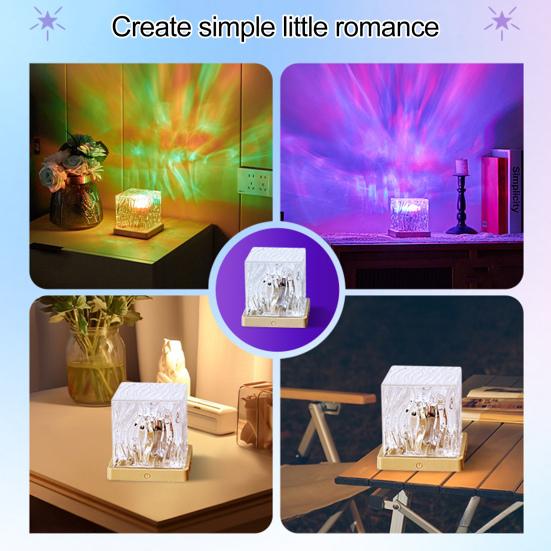 Northern Light Aurora Borealis Night Light Projector Projector 16 Colors Rechargeable with Remote Control Bedroom Room