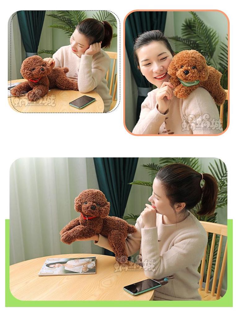Cute Teddy Dog Plush: Soothing Small Dog Doll for Sleeping & Hugging