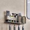 Bathroom Electric Toothbrush Rack Large Space Punch-free Wall-mounted Tooth Brush Stand For
