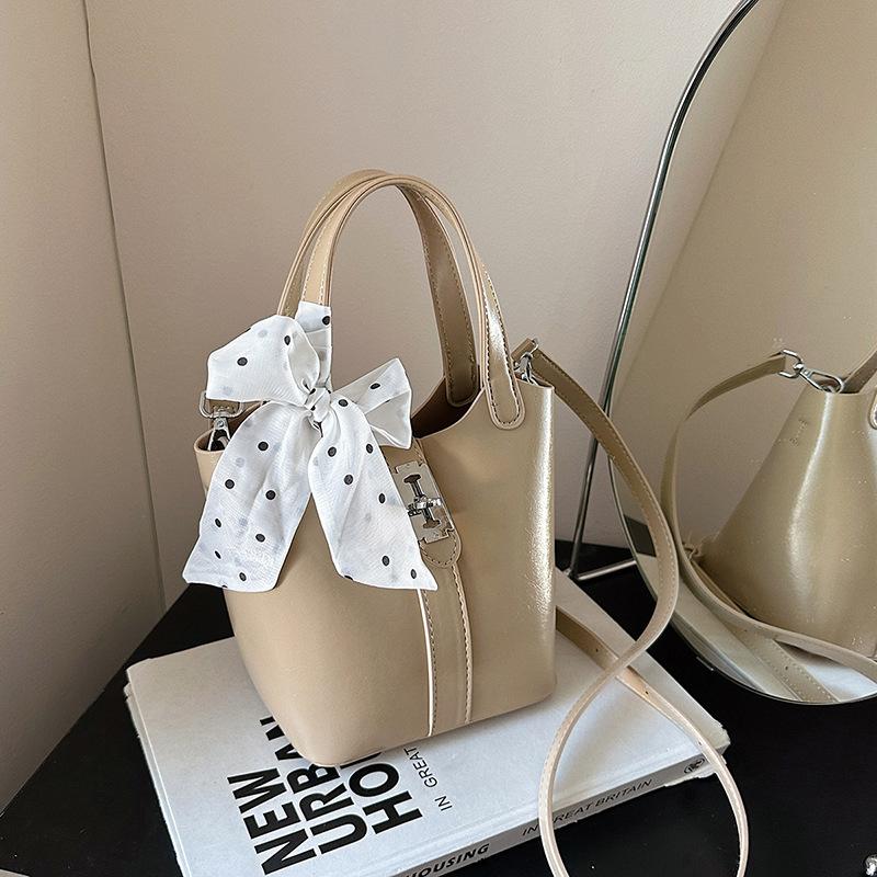 Summer new fashion silk scarf bucket bag mother and child bag portable shoulder messenger women's bag