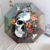 1Pc Skulls Automatic Umbrella - Suitable Travel Outdoor Portable Umbrella Birthday Gift Daily Essentials