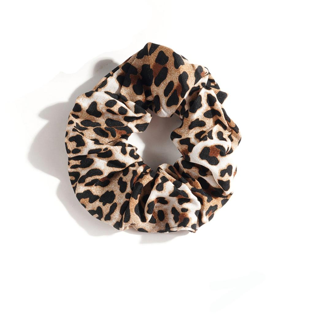 Leopard Print Hair Band Bohemian Large Intestine Band Small Fresh Commuter Rubber Band Flower Print Head Band Head Rope