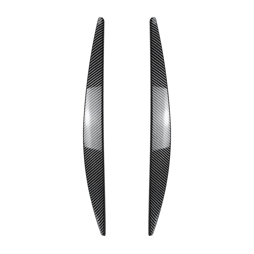 Headlight Lamp Eyebrows Cover Trim For 2015-2017 Skoda Octavia Mk3 Car Auto Eyelids Lids ABS Glossy Black