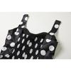 Sommer Frauen Vintage Polka Dot Print Spaghetti Strap Lange Midi Party Kleider