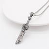 Retro Titanium Steel Broken Sword Necklace: Unisex Sweater Chain by Xi Chu Overlord