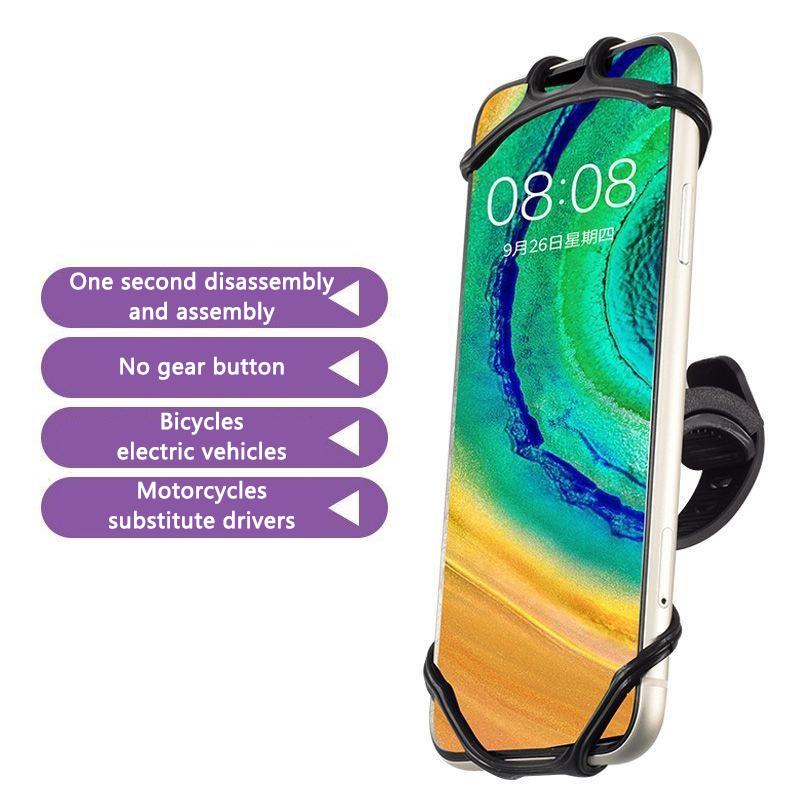 Supporto per Telefono Cellulare da Bicicletta Rotante a 360 Gradi Supporto in Silicone per Veicolo Elettrico Supporto per Navigazione per Ciclista