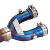 Fits R1 Titanium Alloy Blue Flame Exhaust Mid-Tail Section for DY Motorcycle (2015-2023)