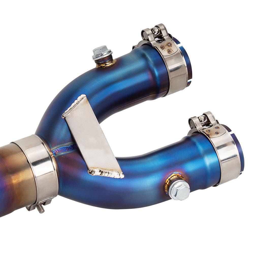 Fits R1 Titanium Alloy Blue Flame Exhaust Mid-Tail Section for DY Motorcycle (2015-2023)