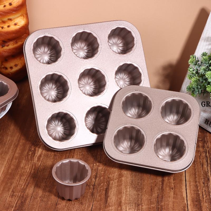 1/4/6/9 Löcher Antihaftform Kuchenform Kleine Muffin Backform Cupcake Kohlenstoffstahl Gebäckform Mini Cupcake Halter