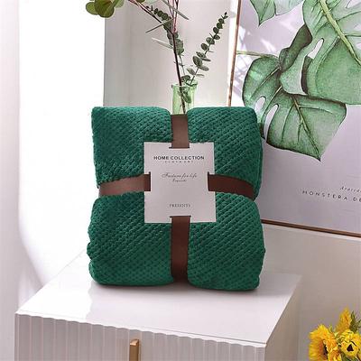 Solid Mesh Pineapple Grid Blanket Coral Velvet Sofa Blanket Thickened Flannel Blanket Gift Blanket