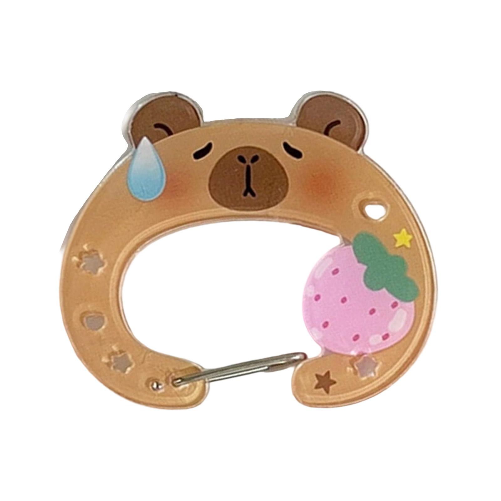 

Lovely Capybaras Acrylic Keychain Hook for Bags Keys Jewelry Sturdy Materials Trendy Styles Accessory 5
