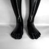 Mid-Calf Latex Five-Finger Socks - 3D Design, Perfect for Matching Sexy Latex Outfits