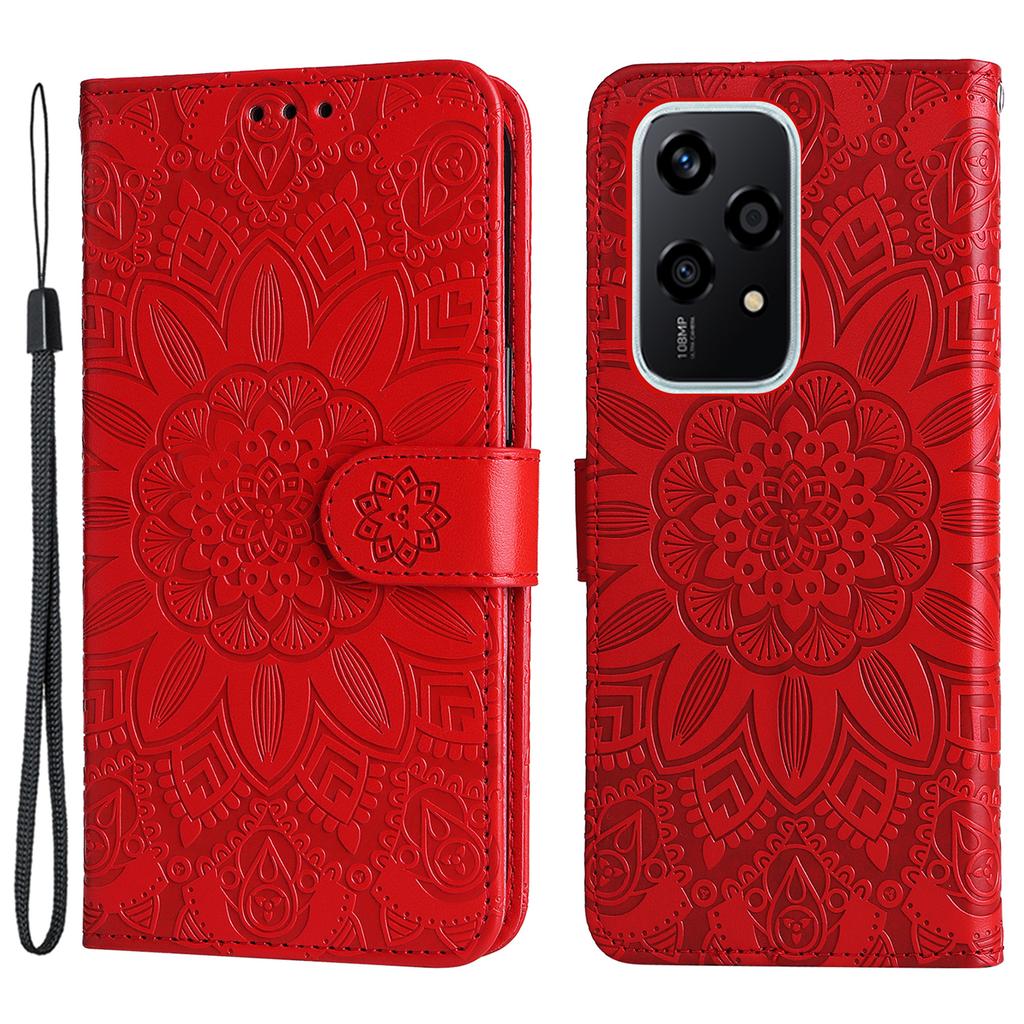 For Honor 200 Lite Case Imprinted Sunflower Magnetic Phone Stand Cover