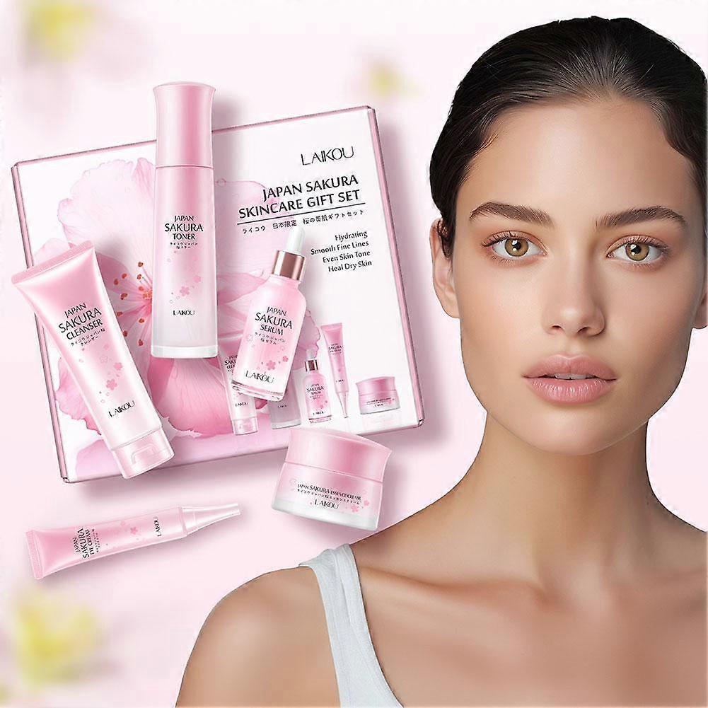 Sakura Skin Care Set Skincare Moisturizing Gift Kit Blossom Extract
