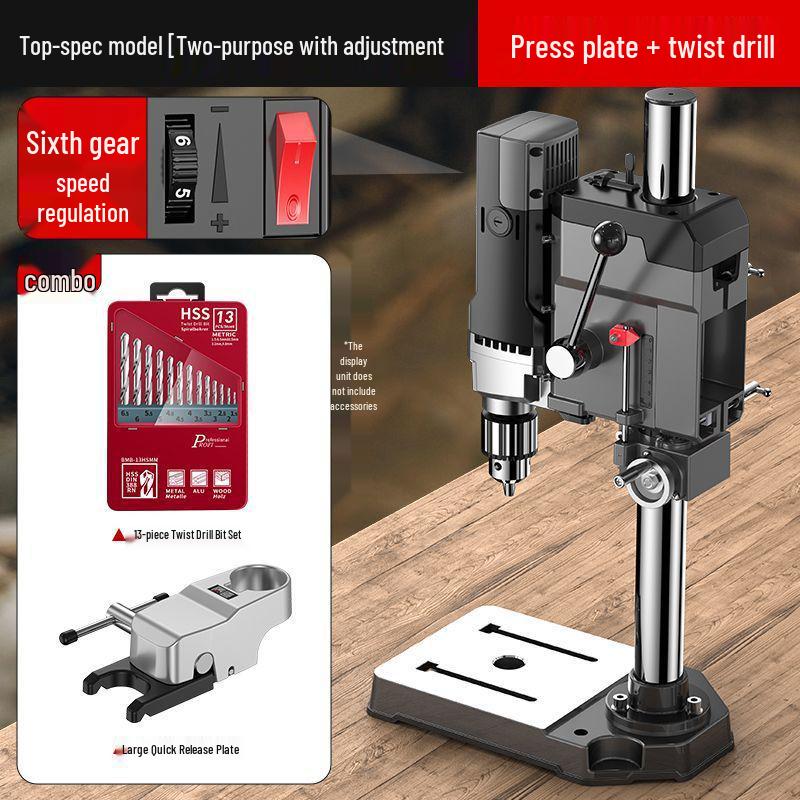 High-Precision 220V Bench Drill: Industrial Grade, Multi-Functional, High Power Milling & Drilling Machine for Households.