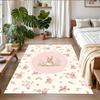 Anti‑Slip Crystal Velvet Floor Rug, Peter Rabbit Design Carpet for Indoor Living Bedroom Home Decoration