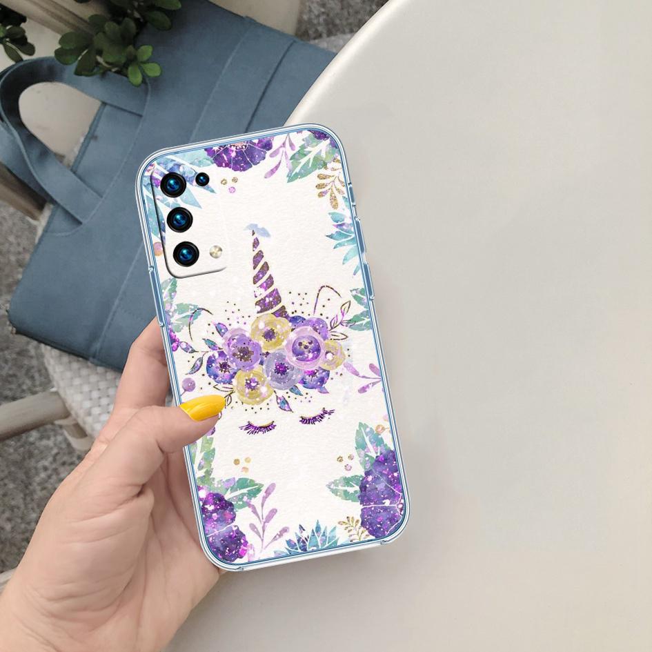 CJ103 Unicorn Cute Soft Shell Transparent Phone Case for Motorola Moto G7 G8 G9 G84 G85 G73 G24 G15 Z2 Play Power Plus