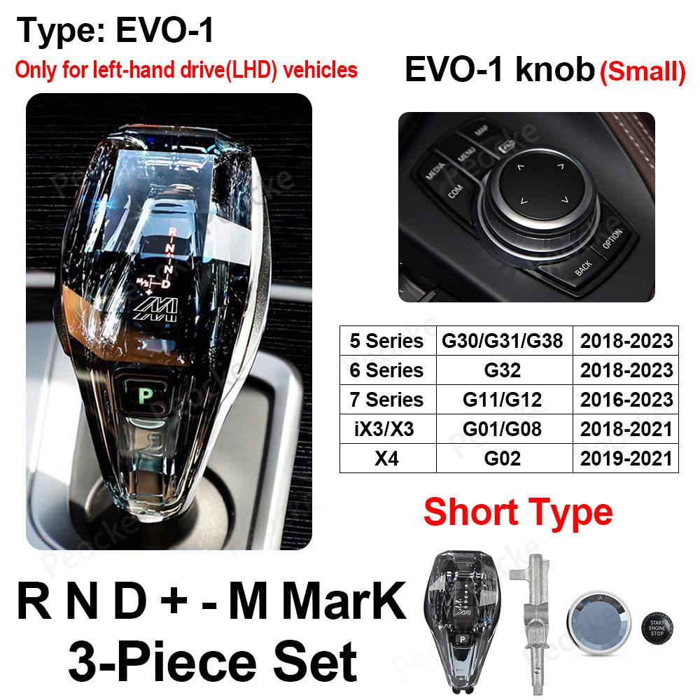 Crystal Gear Shift Knob Lever Short Type For BMW F20 F10 F30 F06 G12 G32 F36 F33 F34 F22 X4 G02 X3 G01 iX3 G08 G30 Gearbox Head