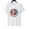 Frozen Printed Women's Parent Child Clothing Round Neck Top Kids Short Sleeve T-shirt