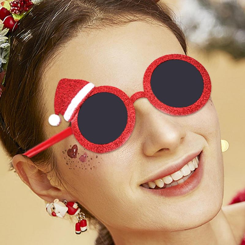 Christmas Glasses To Wear Funny Holiday Glasses Christmas Decoration Photo Booth Props Costume Accessories