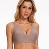 Seamless Jelly Underwear Deep V Thin Soft Support Comfortable Feeling Large Chest Small U Back Sexy Bra