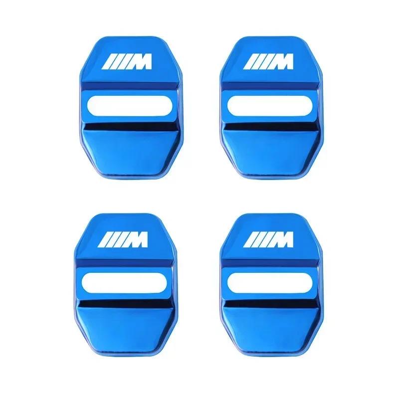 BAGV1 Car Sticker 4Pcs Titanium Alloy Car Door Lock Protective Cover For BMW E46 E90 E60 F30 F10 E39 E36 F20 G20 G30 E92 E87 E91 X5 E7