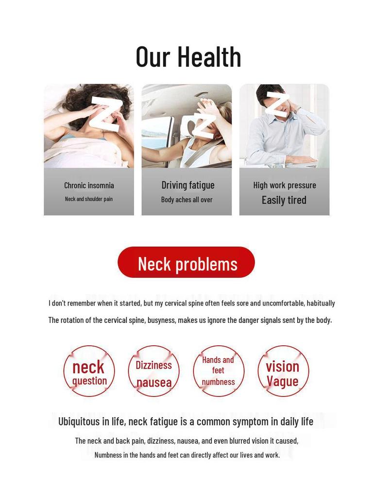 Multi-Functional Neck & Shoulder Percussion Massager for Back, Waist & Cervical Vertebra Tapping