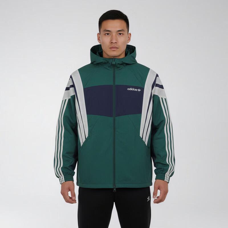 Adidas Men s Color-Block Hooded Woven Jacket XL