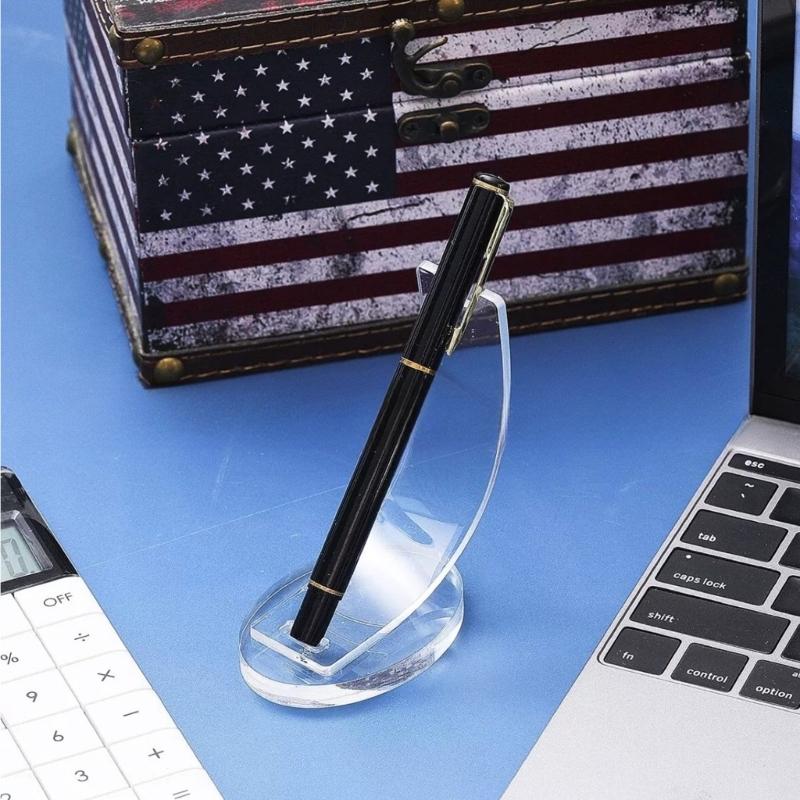 Pen Stand Acrylic Pen Holder Display Stand Practical Makeup Brush Rack Organizer for Home School Office or Store Use
