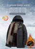 Dad's Winter Graphene Heated Cotton Jacket with Detachable Hood - Men's M2853