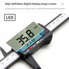 0-150mm Dijital Kumpas 6 inç LCD Elektronik Karbon Fiber Ölçer Mikrometre Dijital Cetvel Yükseklik Derinlik Ölçüm Aracı