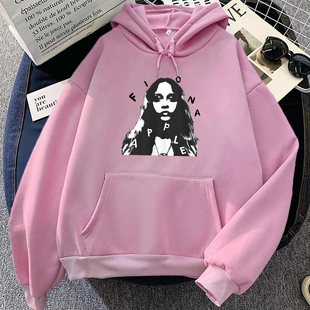 Long Sleeve Graphic Clothes Fiona-apple Singer Printing Hoodies Sudaderas Winter Fleece Hooded Sweatshirts Tops