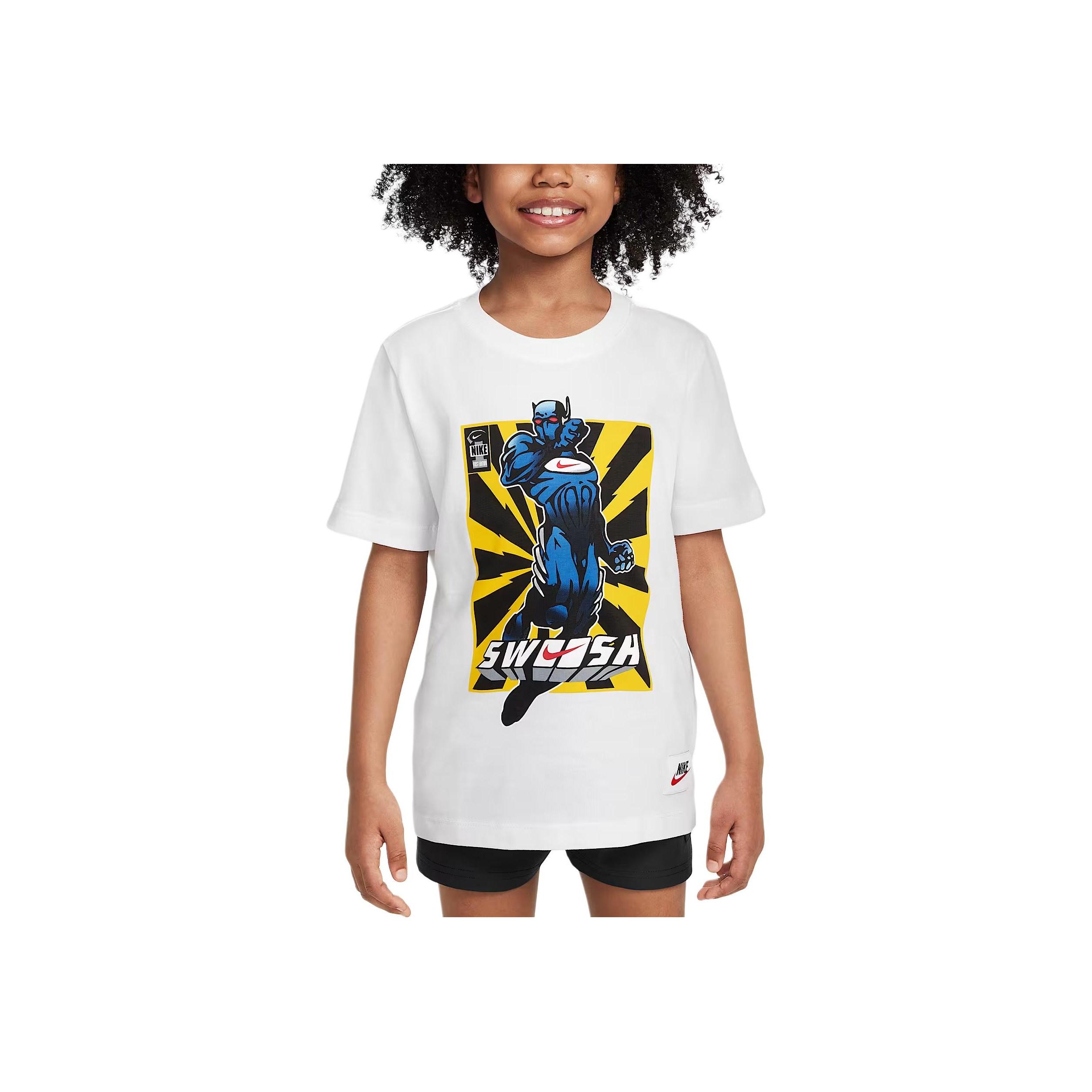 

Nike Sportswear Swoosh T-Shirt Logo Soft Short Sleeve Kids tops White HQ3231100 L