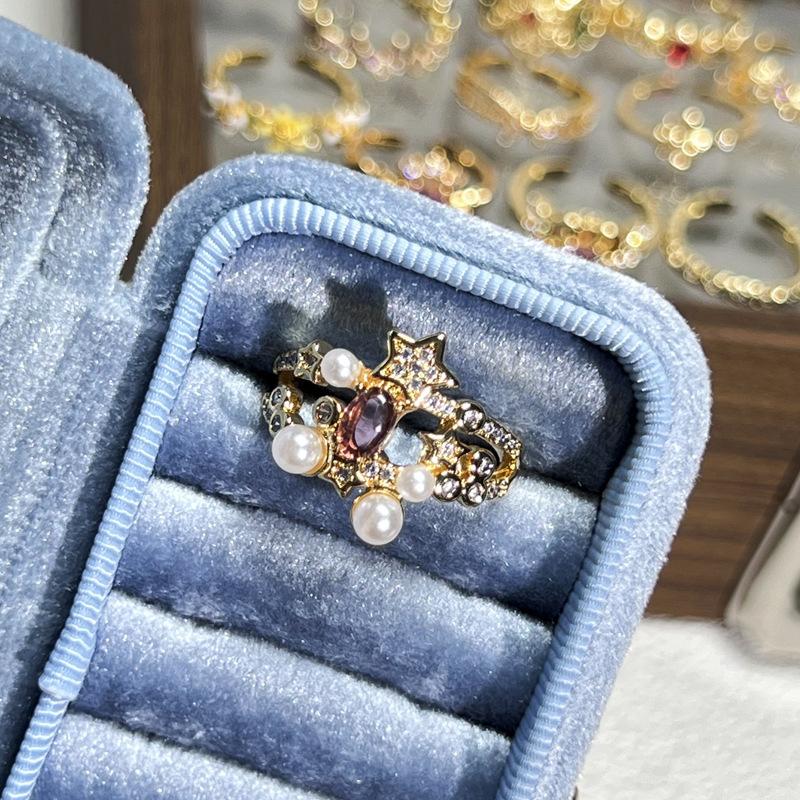 Temperament Versatile Color Butterfly Enamel Ring Women's New Light Luxury Retro Fashion Niche Design Fashion Ring