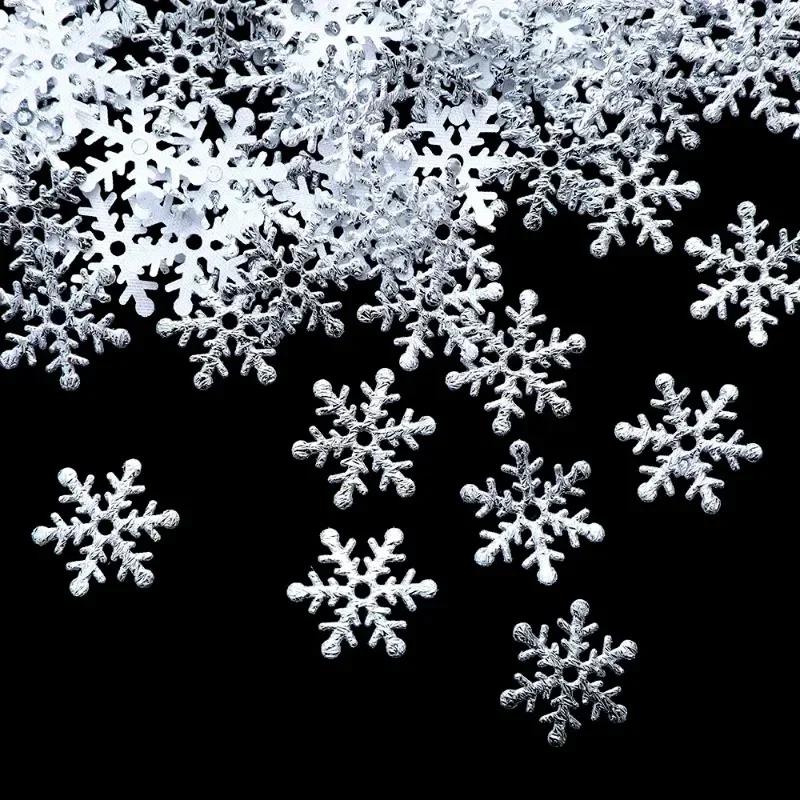 2CM Christmas Decorative Snowflake Wedding Party Throwing Confetti DIY Fake Snowflake Christmas Accessories Materials 300pcs