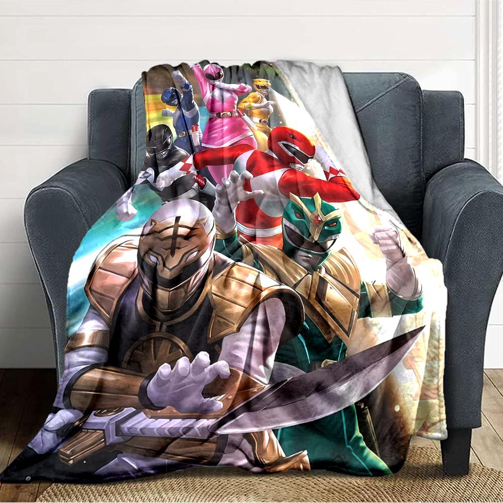 1pc Mighty Morphin Power Rangers3 Blanket, Gift, for Men and Women, Soft Blanket, Good for Sofa Bed Couch Travel, Lightweight Flannel Blanket