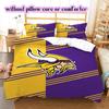 football Logo Pattern Bedding Quilt Set Quilt Cover Pillowcase Home Decoration Birthday Gift (1*duvet cover+ 2*pillowcase, without core)