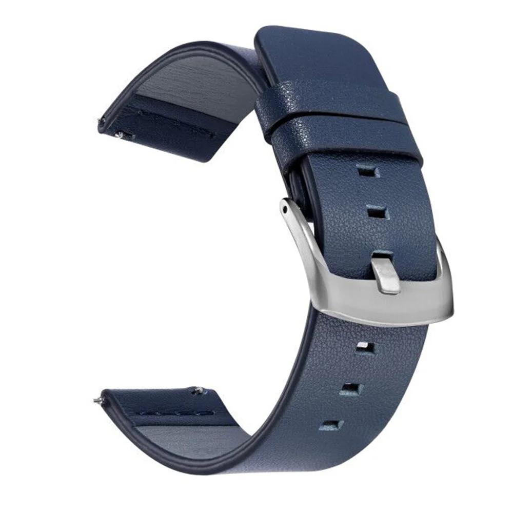 NEW 20/22mm Watch band Quick release Leather Strap for Samsung Galaxy Watch 3 Active2 40 44mm huawei watch gt2 WatchBand 18 24mm