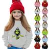 Christmas Day Girls Round Neck Pullovers For Kids Printed Baby Tops