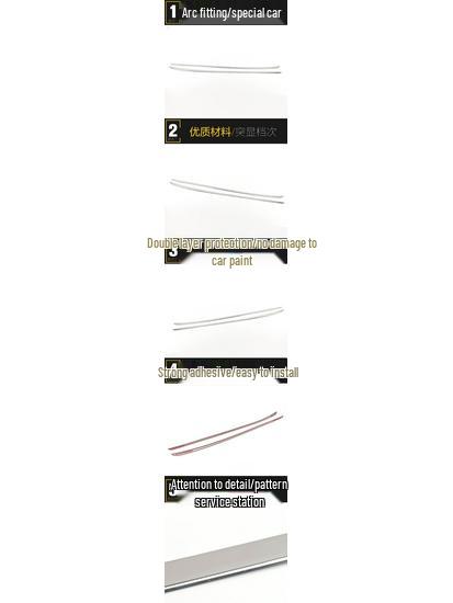 Fits 15-21 Elfa Front Windshield Trim Stainless Steel Bumper Anti-Scratch Bright Strip